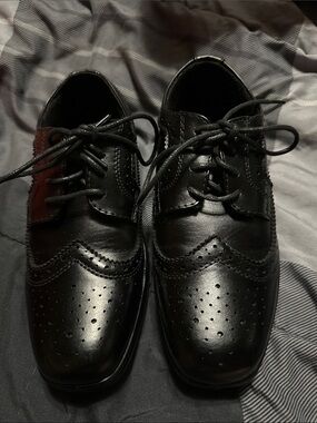 Classic Black boys Wingtip Oxford Shoes